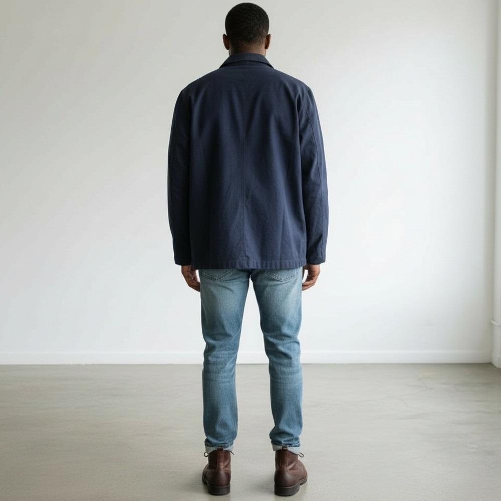 MP Massimo‎ PIOMBO Mens Navy Blue Canvas Field Jacket XLarge NWT $195 - Picture 8 of 11